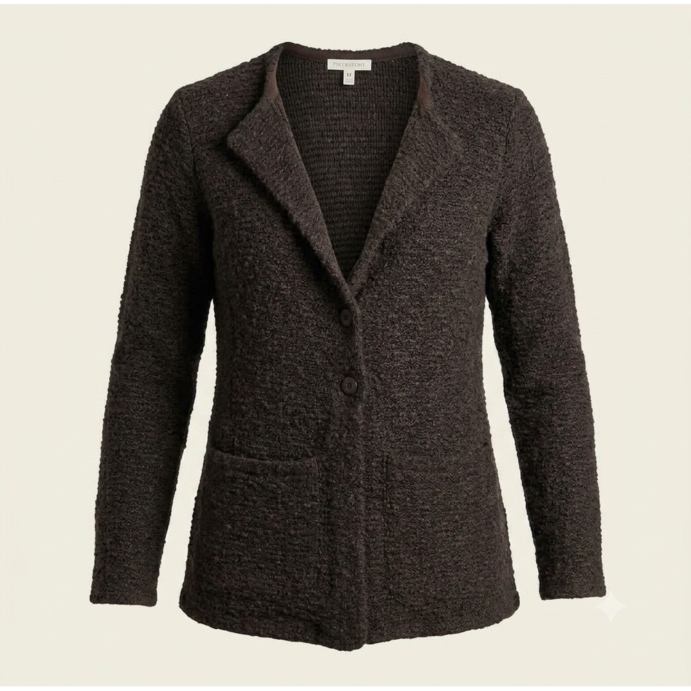 Eileen Fisher Women's Dark Brown Wool 2 Button Cardigan. Size XS